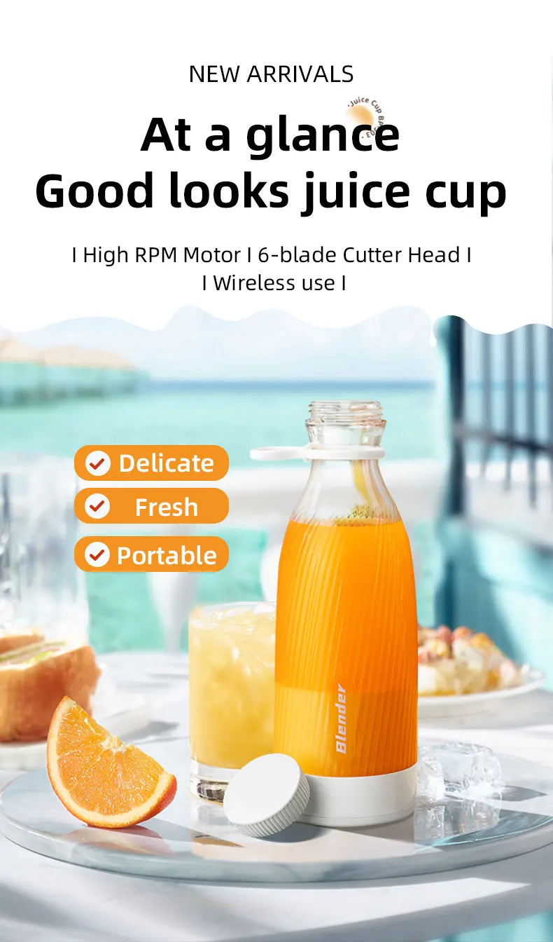 Portable Blender 500ml Mini Juicer