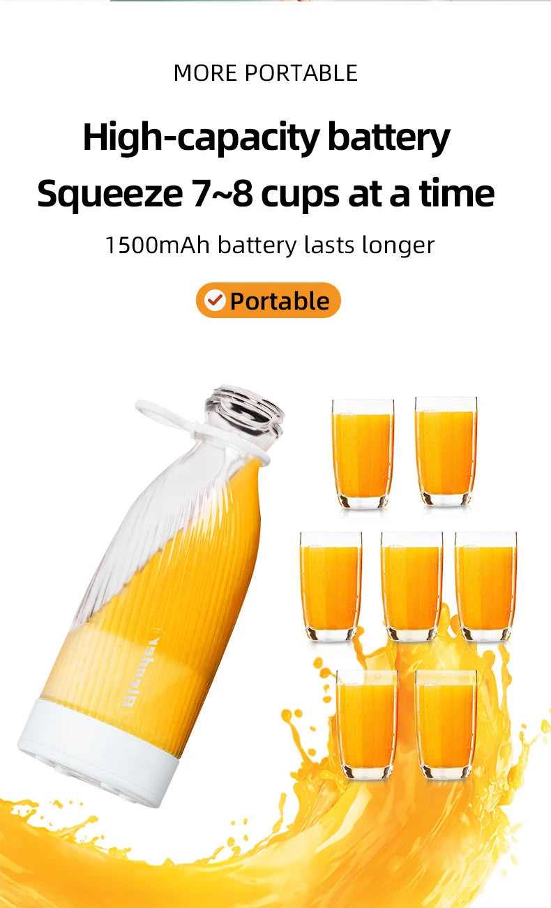Portable Blender 500ml Mini Juicer
